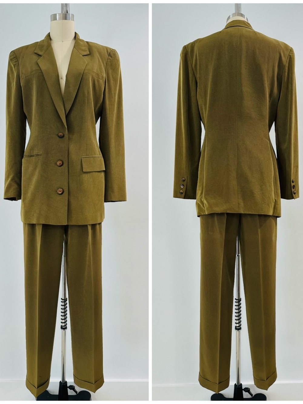 Vintage 90’s Olive Green Pantsuit